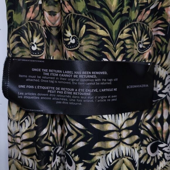 BCBGMaxAzria Black Chiffon Printed Dress Size‎ XSMALL - Picture 13 of 16